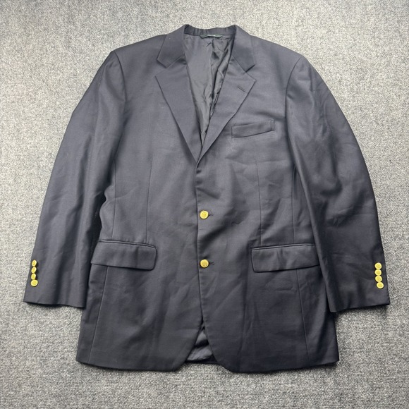 Brooks Brothers Blazer‎ Mens 45L Super 120s Loro Piana Wool USA Gold Buttons